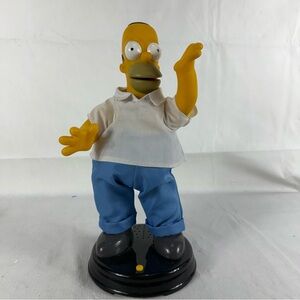 WORKS - Gemmy 2002 13" The Simpsons Homer Simpson Figurine Talks NO DANCE